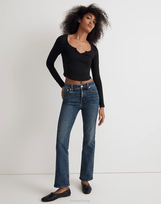 Madewell klær arlen vask kvinner spark ut crop jeans 260F1052