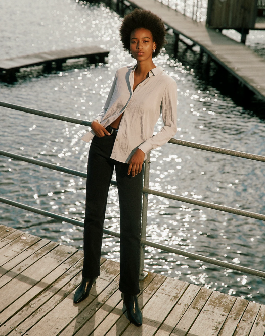 Madewell klær belmere vask kvinner straight jeans fra 90-tallet 260F1048