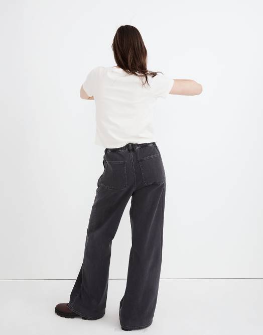 Madewell klær bessemer vask kvinner jeans med supervide ben 260F2554