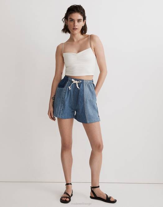 Madewell klær blandet vintage indigo kvinner b sider vintage omarbeidet meyer cinch-shorts 260F1342