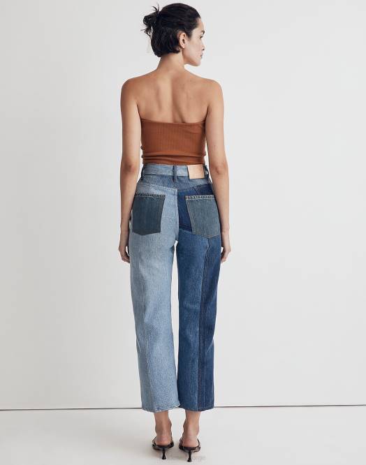 Madewell klær blandet vintage indigo kvinner b sider vintage omarbeidet plein jeans 260F1340