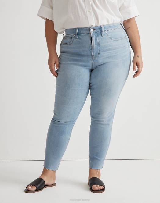 Madewell klær charlemont vask kvinner pluss 10-tommers skinny crop-jeans med høy stige 260F2534