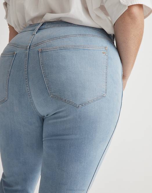 Madewell klær charlemont vask kvinner pluss 10-tommers skinny crop-jeans med høy stige 260F2534