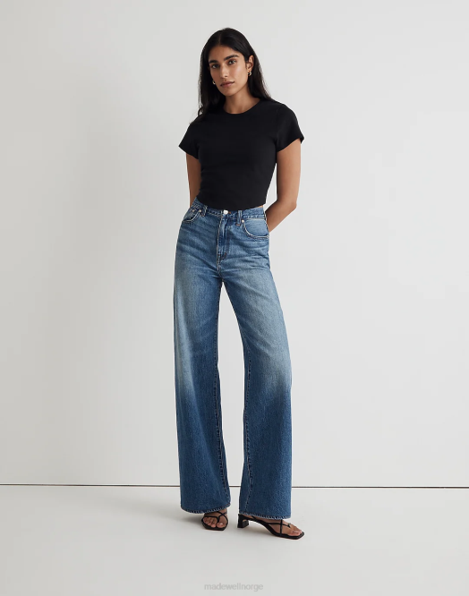 Madewell klær fannin vask kvinner jeans med supervide ben 260F2477