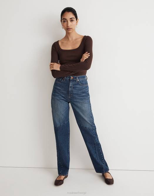 Madewell klær fanwell vask kvinner baggy tapered jeans: tofarget utgave 260F2492