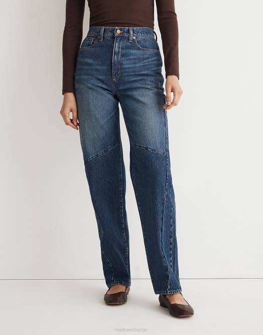 Madewell klær fanwell vask kvinner baggy tapered jeans: tofarget utgave 260F2492