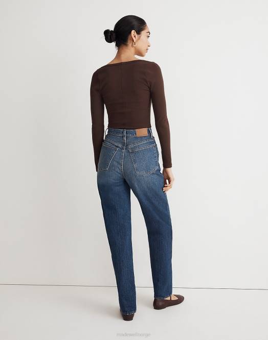 Madewell klær fanwell vask kvinner baggy tapered jeans: tofarget utgave 260F2492