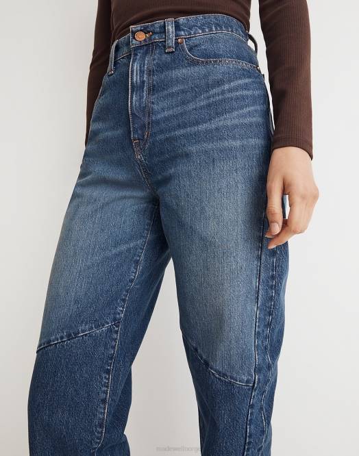 Madewell klær fanwell vask kvinner baggy tapered jeans: tofarget utgave 260F2492