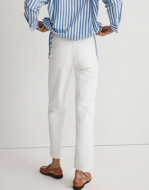 Madewell klær flis hvit kvinner barsel over-magen perfekt vintage straight jeans 260F2536