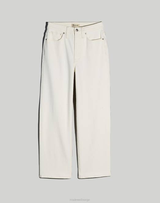 Madewell klær flis hvit kvinner den kurvede perfekte vintage jeansen med brede ben 260F2456