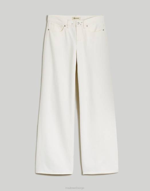 Madewell klær flis hvit kvinner lave jeans med supervide ben 260F2498