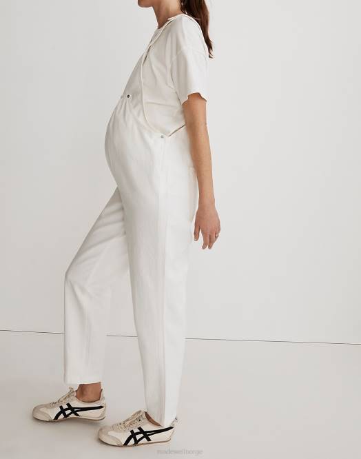 Madewell klær flis hvit kvinner overalls med kengurulomme for gravide 260F2518