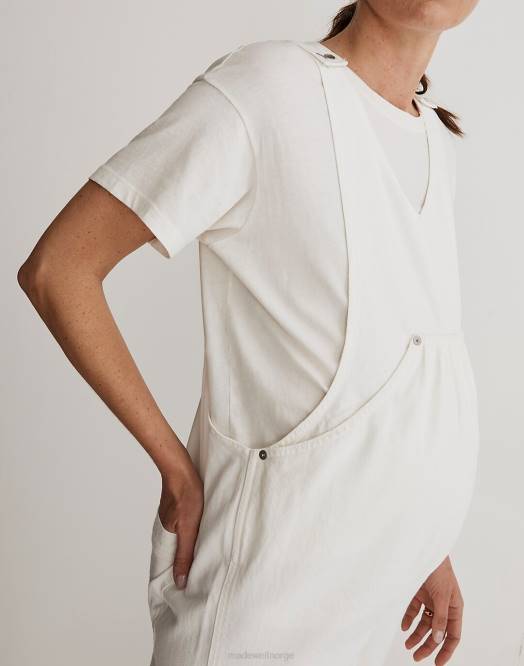 Madewell klær flis hvit kvinner overalls med kengurulomme for gravide 260F2518