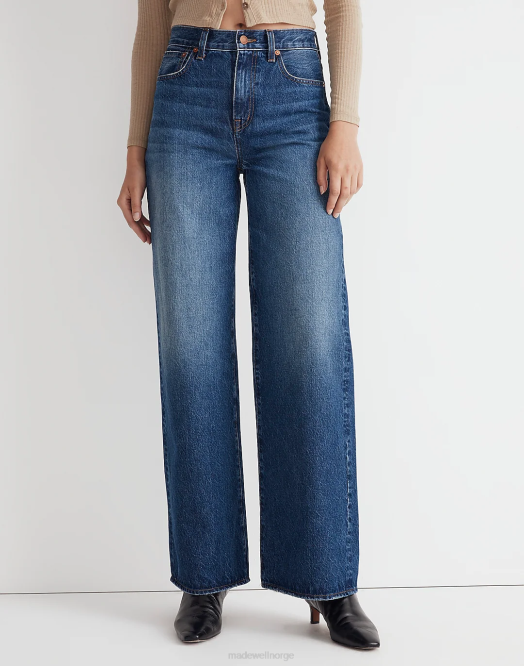 Madewell klær halleran vask kvinner jeans med supervide ben 260F1056