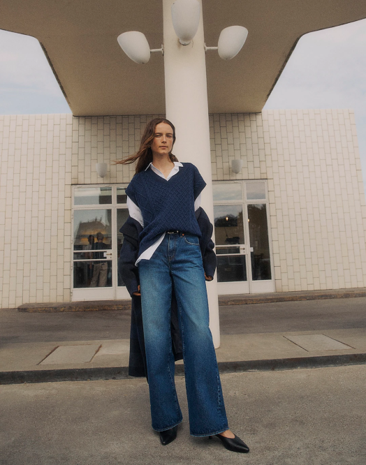 Madewell klær halleran vask kvinner jeans med supervide ben 260F1056