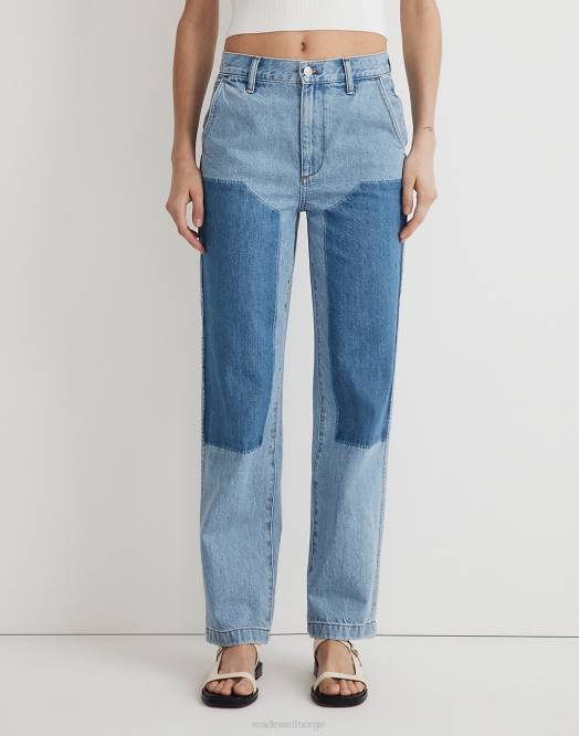 Madewell klær hazelfern vask kvinner straight jean fra 90-tallet: skyggepanelutgave 260F2468