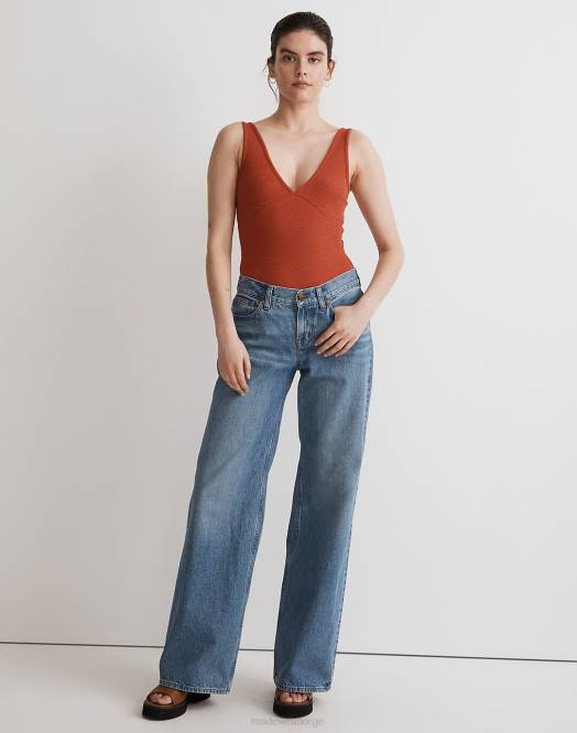 Madewell klær hovedvisningsvask kvinner lave jeans med supervide ben 260F2497