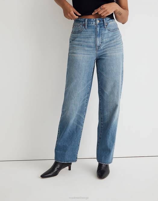 Madewell klær letica vask kvinner kurvede, baggy straight jeans 260F1095
