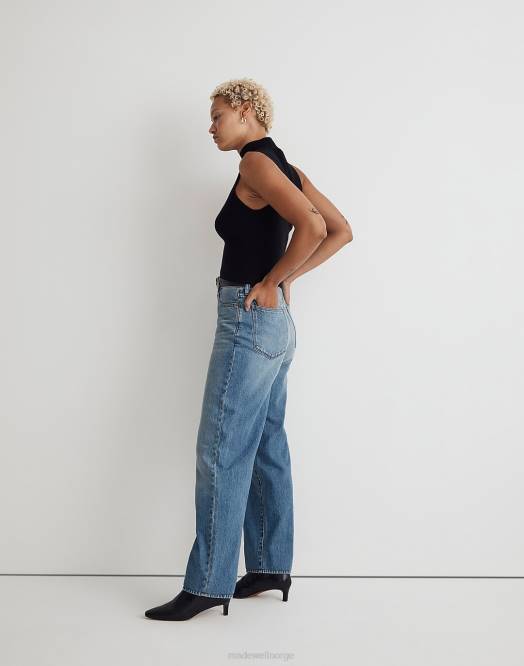 Madewell klær letica vask kvinner kurvede, baggy straight jeans 260F1095