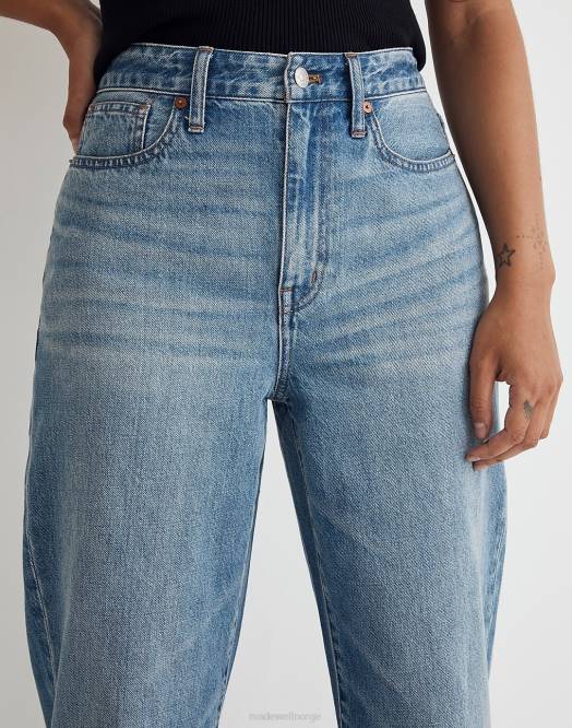 Madewell klær letica vask kvinner kurvede, baggy straight jeans 260F1095
