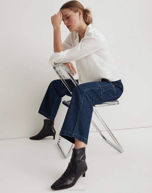 Madewell klær martindale vask kvinner lavtslengde straight cargo-jeans 260F1074