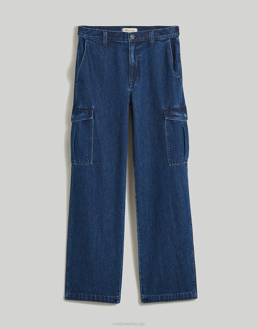 Madewell klær martindale vask kvinner lavtslengde straight cargo-jeans 260F1074