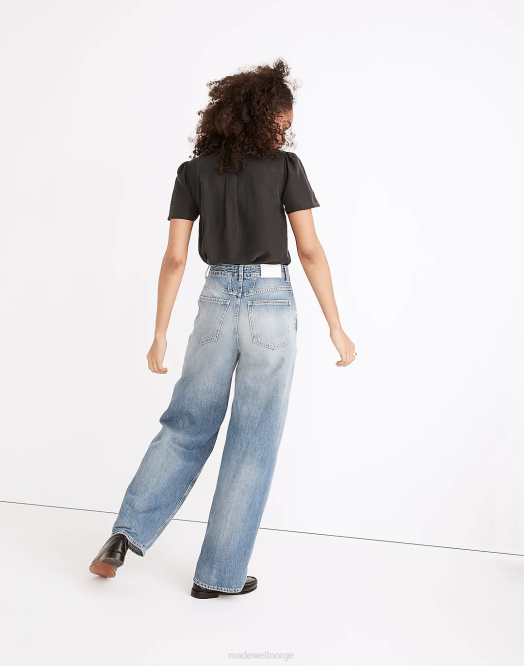 Madewell klær mellomblå mbl kvinner lukkede edison jeans mid vintage 260F1412