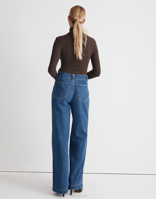 Madewell klær myler vask kvinner jeans med supervide ben 260F1130