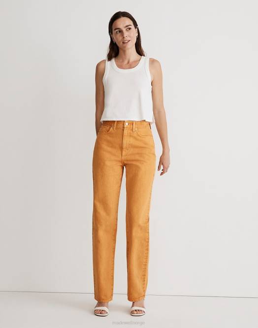 Madewell klær oker freskomaleri kvinner baggy straight jeans: plaggfarget utgave 260F1078