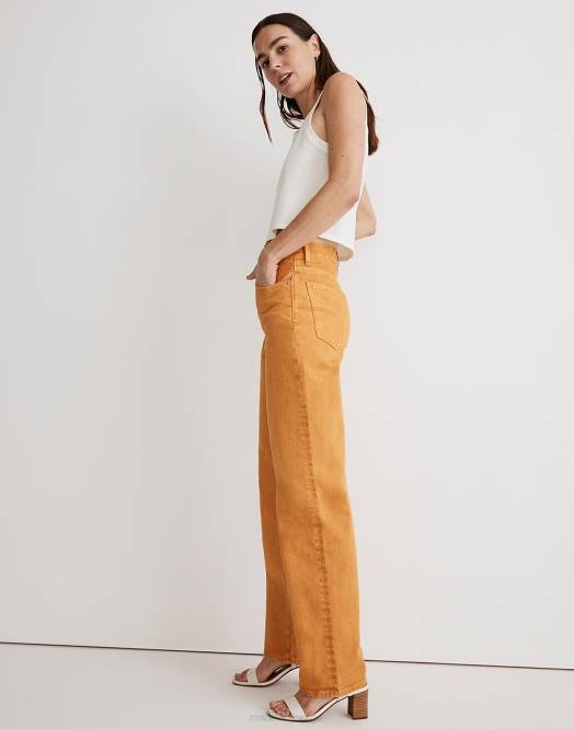 Madewell klær oker freskomaleri kvinner baggy straight jeans: plaggfarget utgave 260F1078
