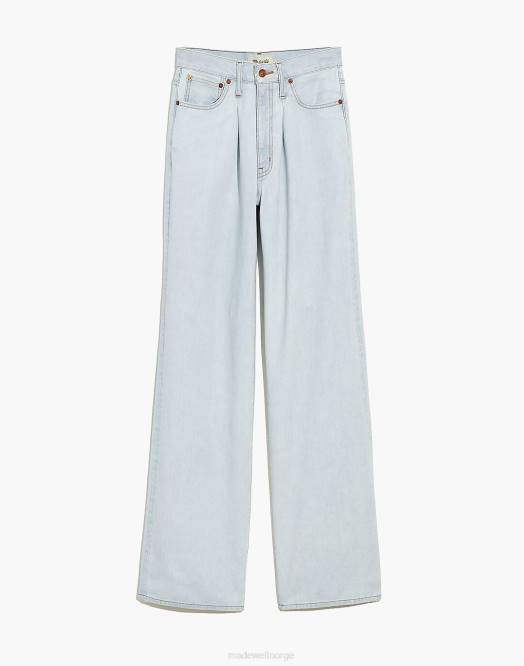 Madewell klær olcott vask kvinner jeans med supervide ben: plissert utgave 260F2563