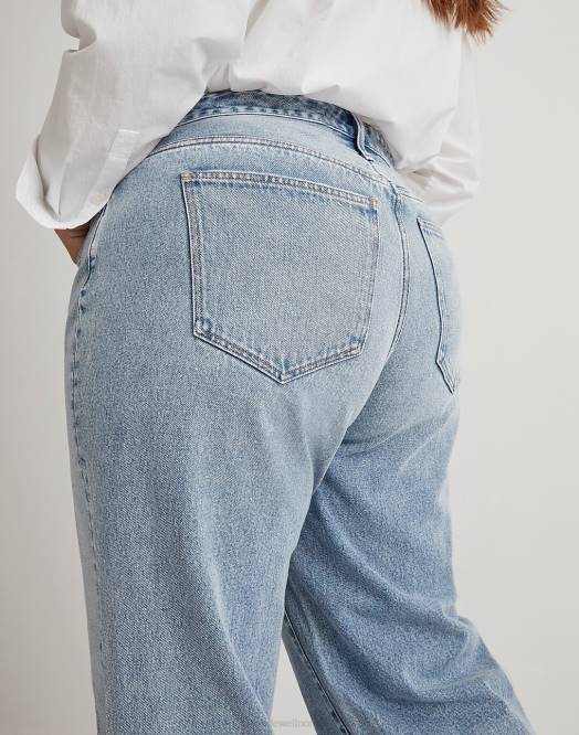 Madewell klær olvera vask kvinner pluss baggy straight jeans 260F2461