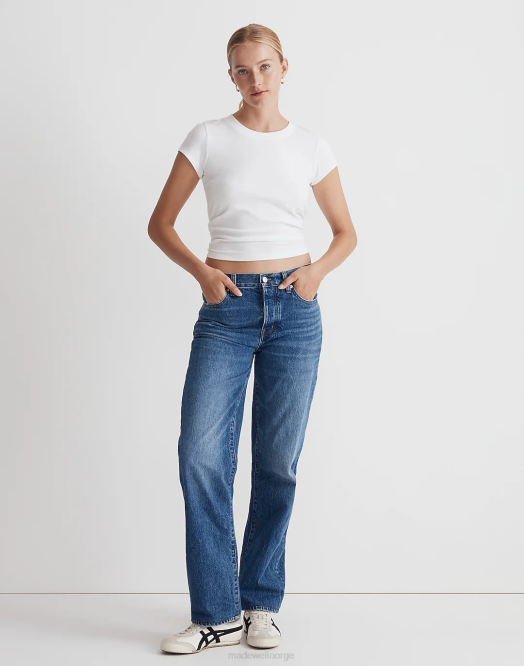 Madewell klær palmina vask kvinner lavtslengde rette jeans 260F2489