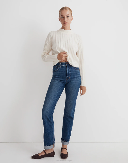 Madewell klær penwood vask kvinner straight jean fra 90-tallet: bcrf selvedge-utgave 260F1061