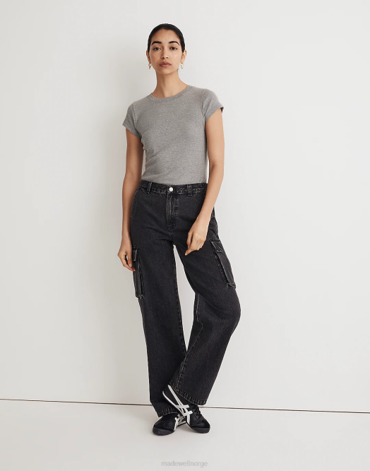Madewell klær ranney vask kvinner lavtslengde straight cargo-jeans 260F2499