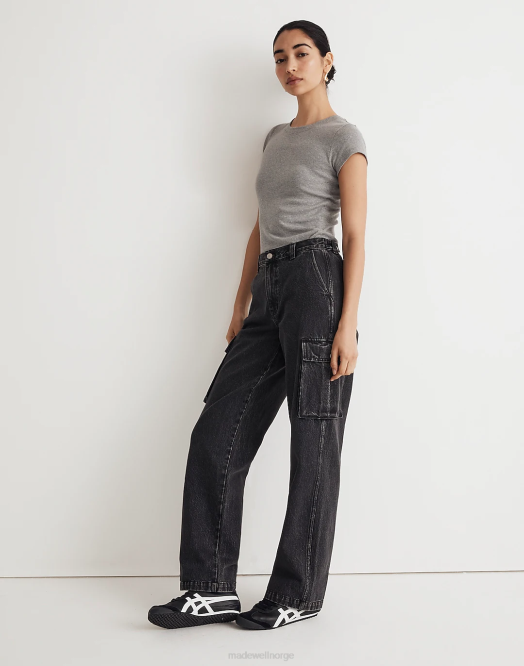 Madewell klær ranney vask kvinner lavtslengde straight cargo-jeans 260F2499