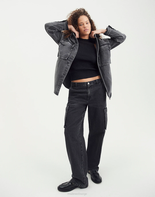 Madewell klær ranney vask kvinner lavtslengde straight cargo-jeans 260F2499