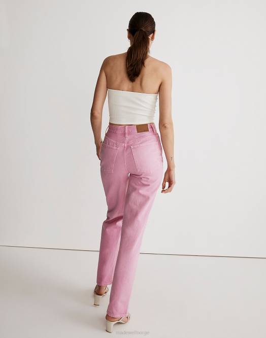 Madewell klær retro rosa kvinner baggy straight jeans: plaggfarget utgave 260F1076