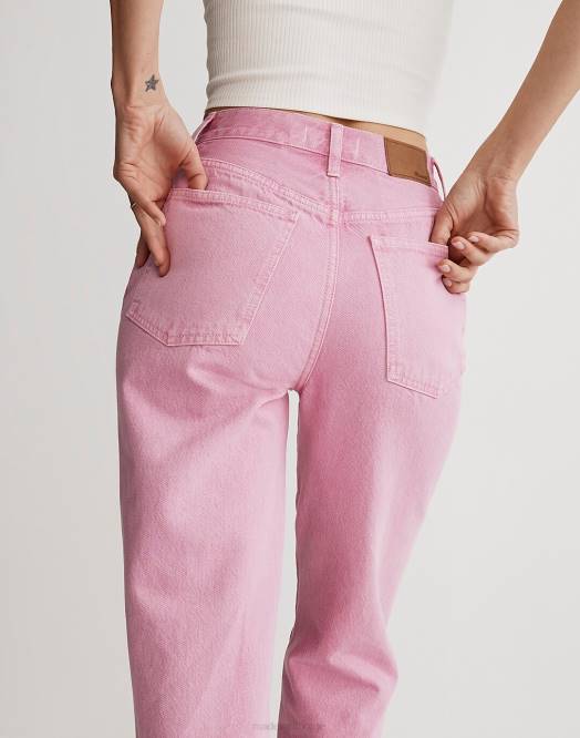 Madewell klær retro rosa kvinner baggy straight jeans: plaggfarget utgave 260F1076