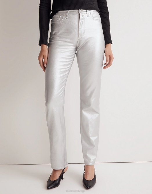 Madewell klær sølvfolie kvinner straight jeans fra 90-tallet 260F1145