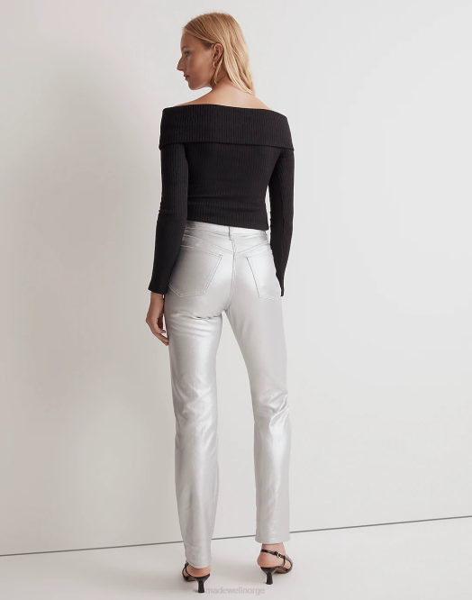 Madewell klær sølvfolie kvinner straight jeans fra 90-tallet 260F1145