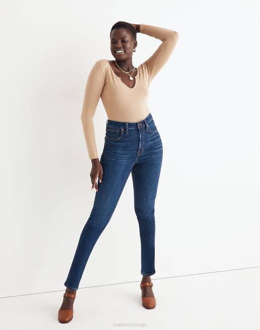 Madewell klær sevilla vask kvinner kurvede skinny-jeans i høy stige 260F2551