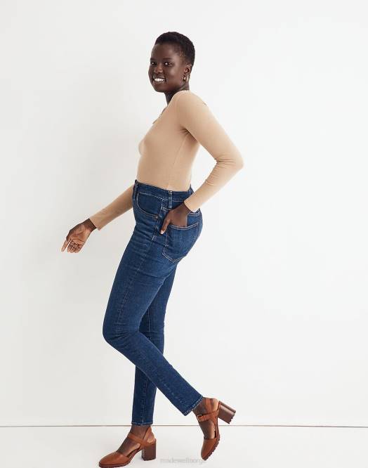 Madewell klær sevilla vask kvinner kurvede skinny-jeans i høy stige 260F2551