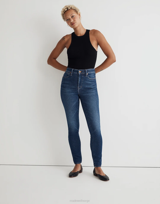 Madewell klær smithley vask kvinner svingete 10'' skinny-jeans med høy vekst 260F2488