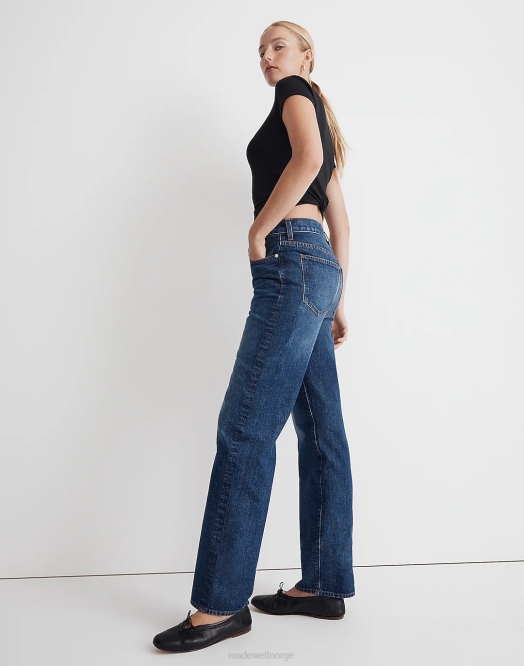 Madewell klær stoughton vask kvinner lavtslengde rette jeans 260F2491