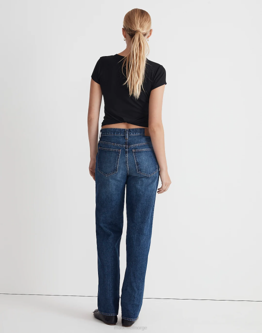 Madewell klær stoughton vask kvinner lavtslengde rette jeans 260F2491