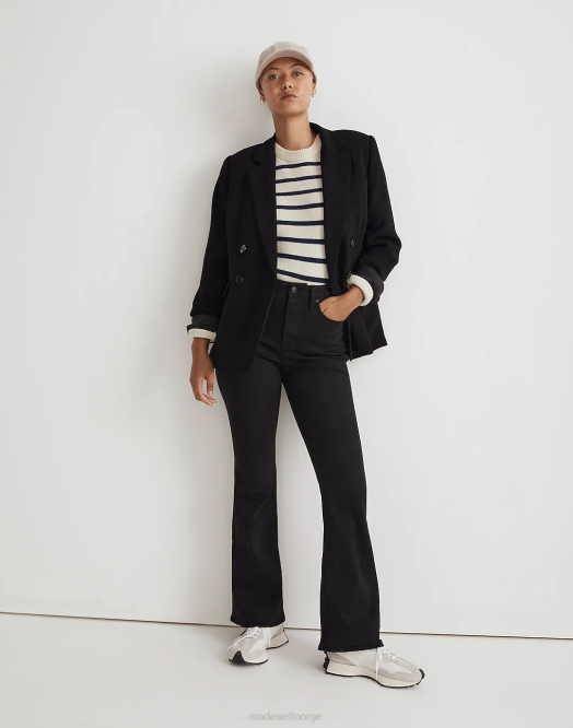 Madewell klær svart frost kvinner kurvede skinny flare jeans 260F2787