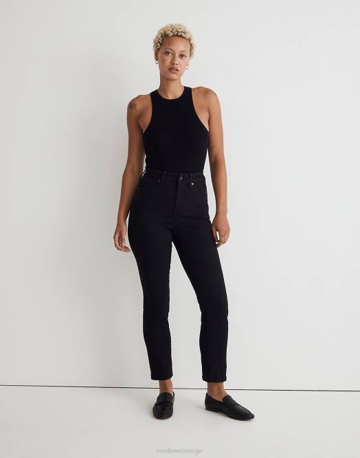 Madewell klær svart skyllevask kvinner curvy stovepipe jeans 260F1091