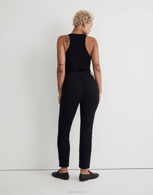 Madewell klær svart skyllevask kvinner curvy stovepipe jeans 260F1091