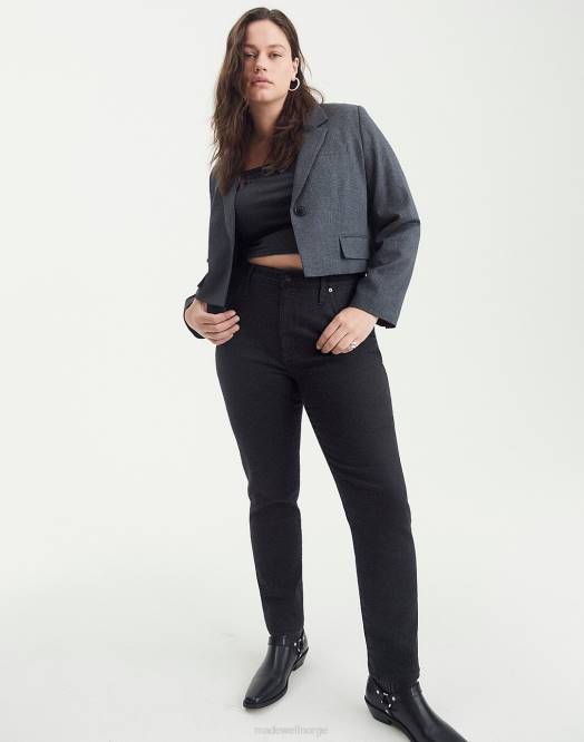 Madewell klær svart skyllevask kvinner curvy stovepipe jeans 260F1091